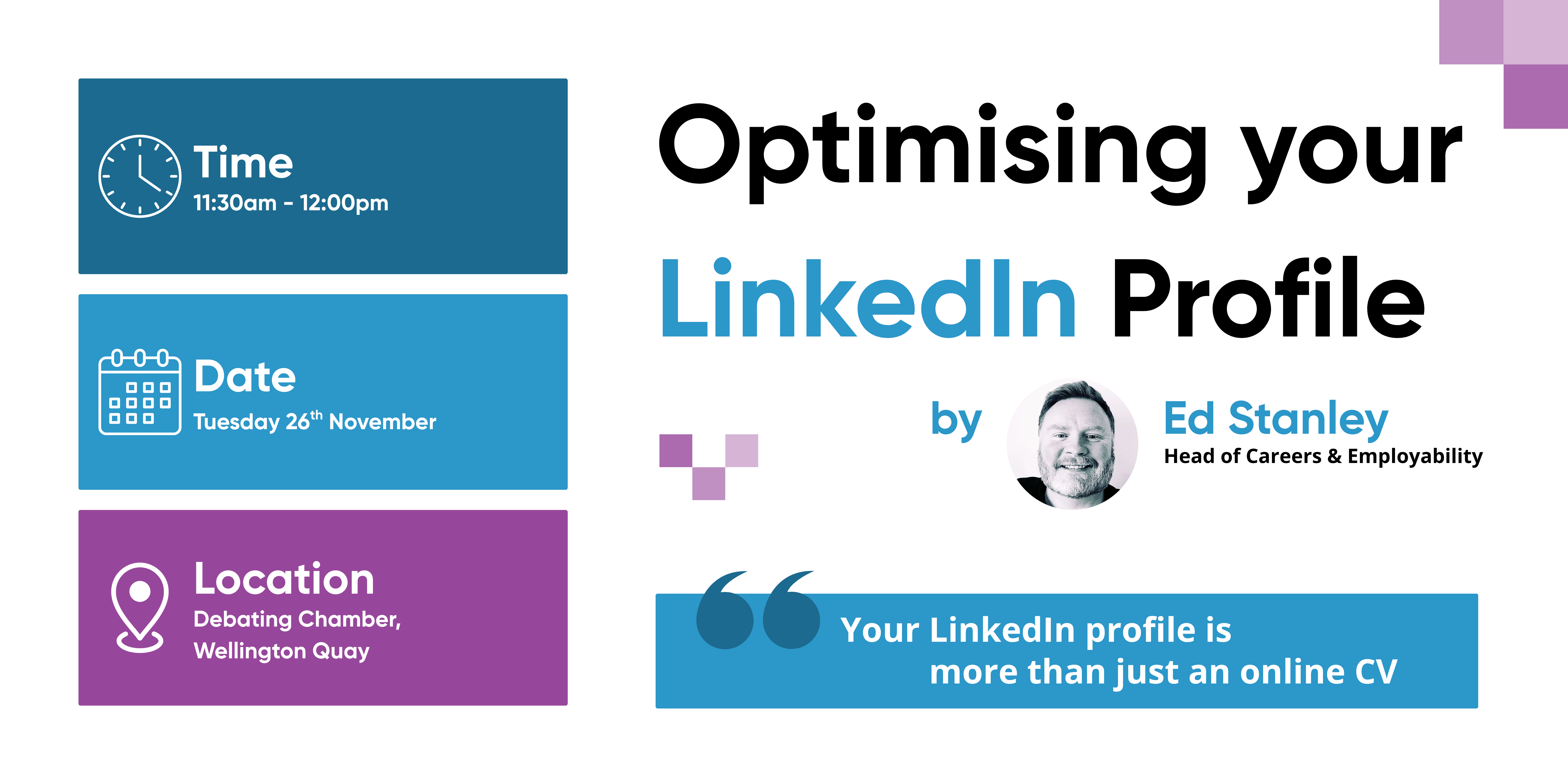 Optimising your LinkedIn Profile Workshop